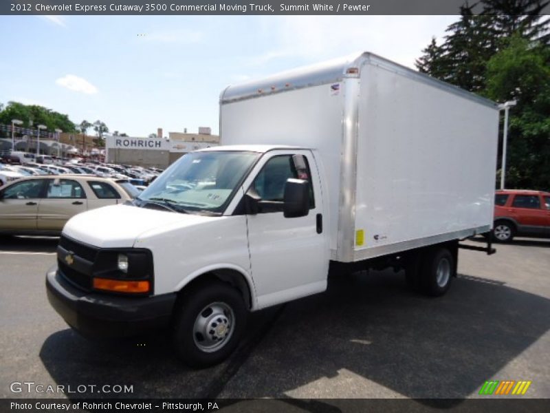 Summit White / Pewter 2012 Chevrolet Express Cutaway 3500 Commercial Moving Truck
