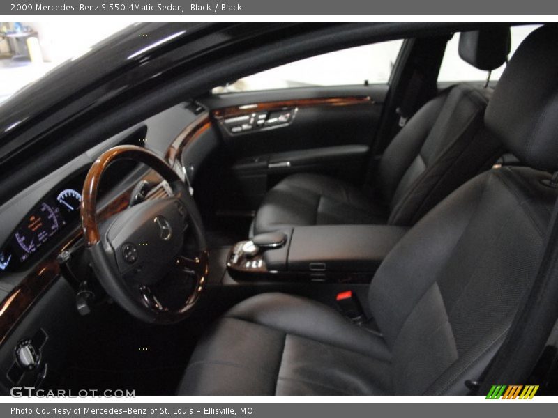 Black / Black 2009 Mercedes-Benz S 550 4Matic Sedan