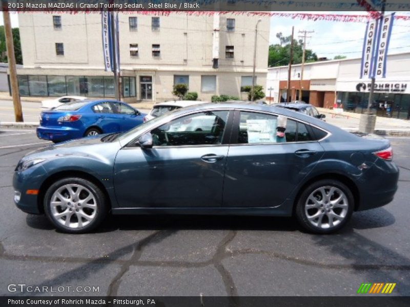 Steel Blue / Black 2013 Mazda MAZDA6 i Grand Touring Sedan