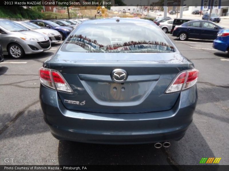 Steel Blue / Black 2013 Mazda MAZDA6 i Grand Touring Sedan