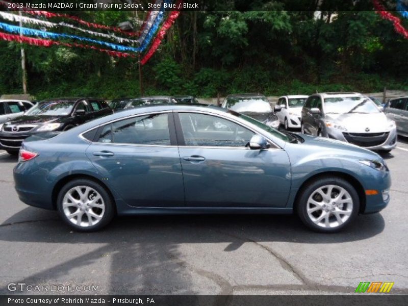Steel Blue / Black 2013 Mazda MAZDA6 i Grand Touring Sedan