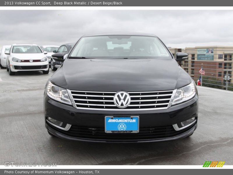 Deep Black Metallic / Desert Beige/Black 2013 Volkswagen CC Sport