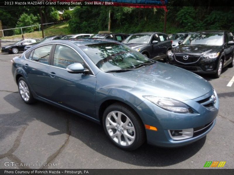 Steel Blue / Black 2013 Mazda MAZDA6 i Grand Touring Sedan
