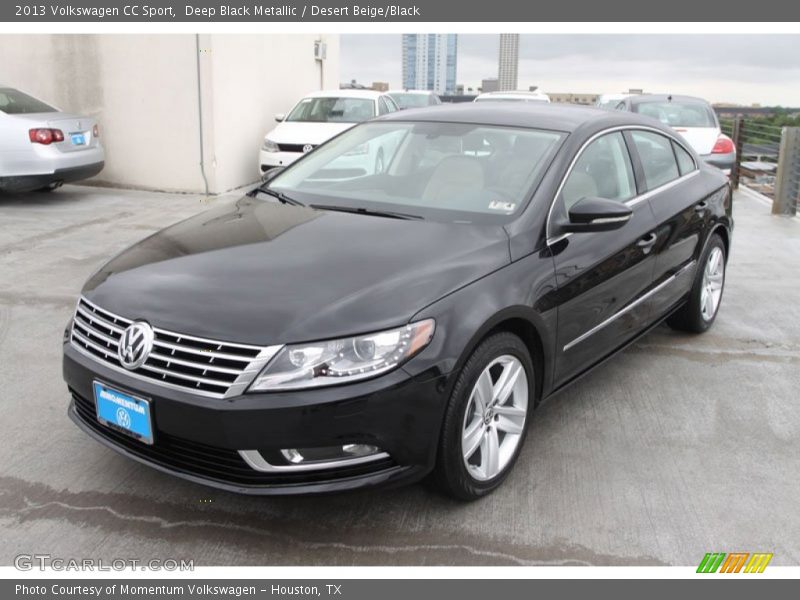 Deep Black Metallic / Desert Beige/Black 2013 Volkswagen CC Sport