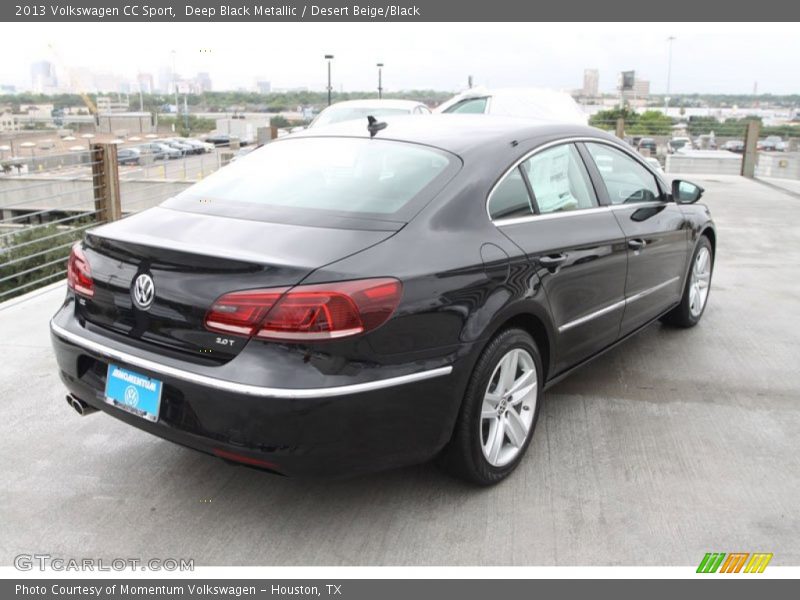 Deep Black Metallic / Desert Beige/Black 2013 Volkswagen CC Sport