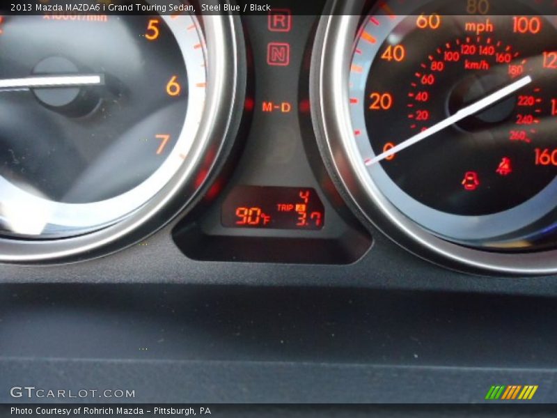 Steel Blue / Black 2013 Mazda MAZDA6 i Grand Touring Sedan