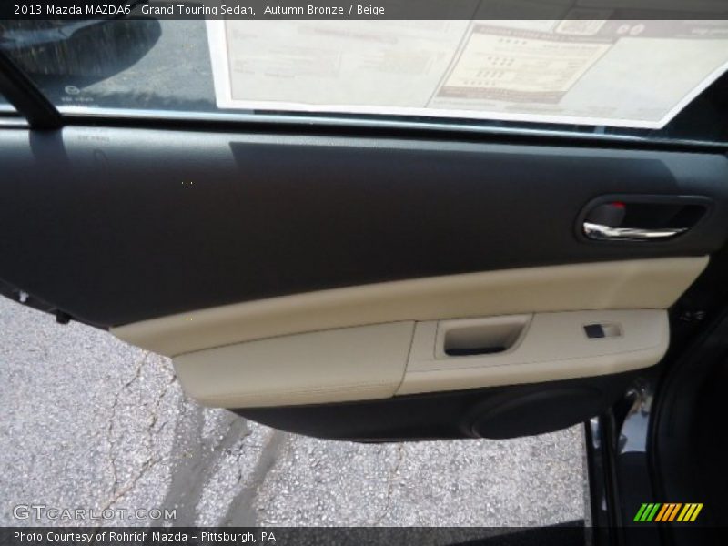 Autumn Bronze / Beige 2013 Mazda MAZDA6 i Grand Touring Sedan