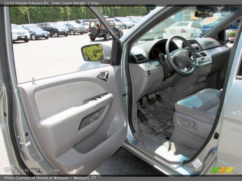 Slate Green Metallic / Gray 2010 Honda Odyssey EX