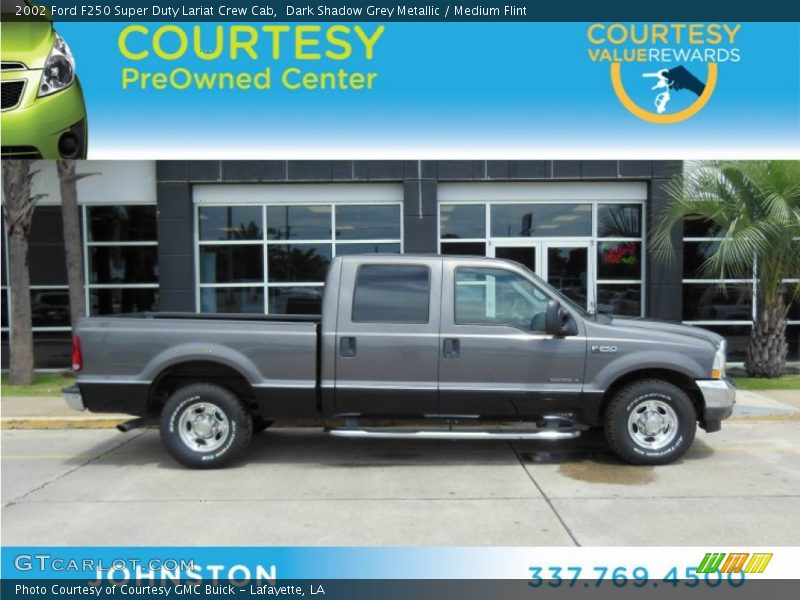 Dark Shadow Grey Metallic / Medium Flint 2002 Ford F250 Super Duty Lariat Crew Cab