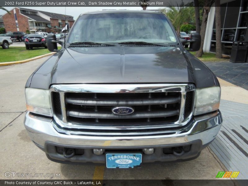 Dark Shadow Grey Metallic / Medium Flint 2002 Ford F250 Super Duty Lariat Crew Cab
