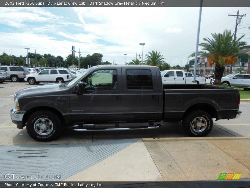 Dark Shadow Grey Metallic / Medium Flint 2002 Ford F250 Super Duty Lariat Crew Cab