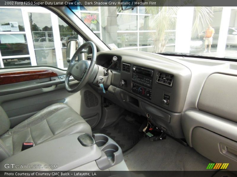 Dark Shadow Grey Metallic / Medium Flint 2002 Ford F250 Super Duty Lariat Crew Cab