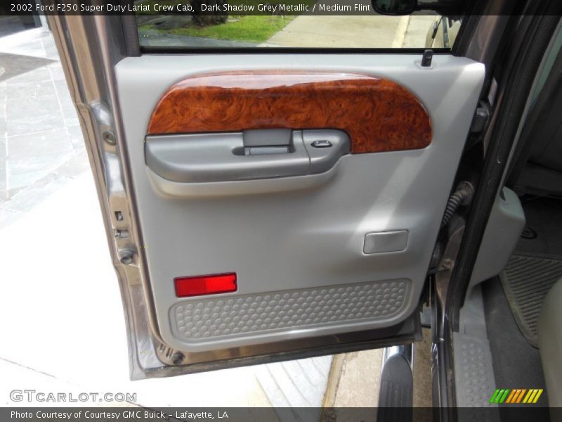 Dark Shadow Grey Metallic / Medium Flint 2002 Ford F250 Super Duty Lariat Crew Cab