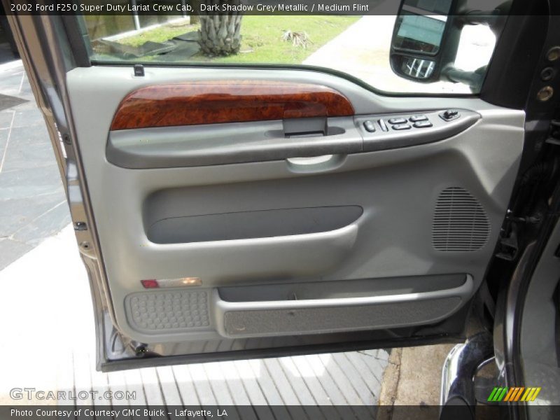 Dark Shadow Grey Metallic / Medium Flint 2002 Ford F250 Super Duty Lariat Crew Cab