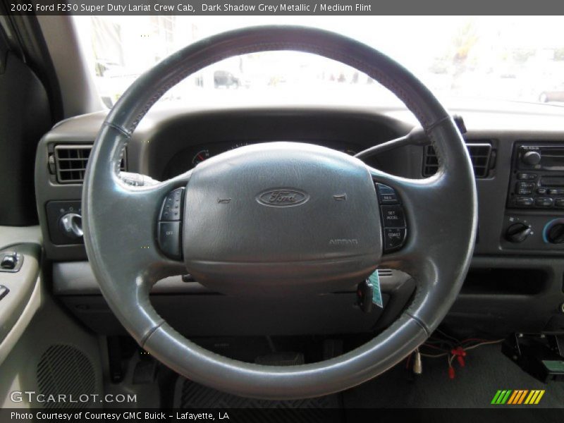 Dark Shadow Grey Metallic / Medium Flint 2002 Ford F250 Super Duty Lariat Crew Cab