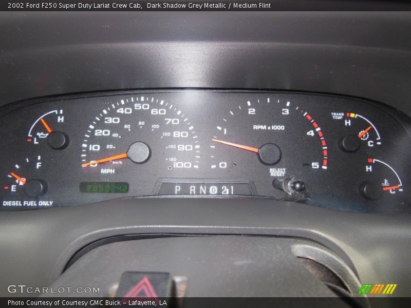 Dark Shadow Grey Metallic / Medium Flint 2002 Ford F250 Super Duty Lariat Crew Cab