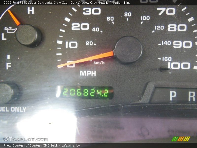 Dark Shadow Grey Metallic / Medium Flint 2002 Ford F250 Super Duty Lariat Crew Cab