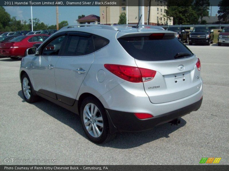 Diamond Silver / Black/Saddle 2011 Hyundai Tucson Limited AWD