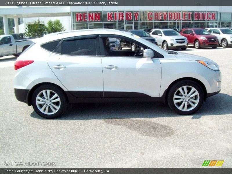 Diamond Silver / Black/Saddle 2011 Hyundai Tucson Limited AWD