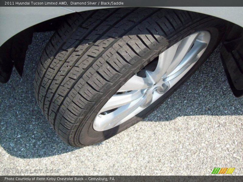 Diamond Silver / Black/Saddle 2011 Hyundai Tucson Limited AWD