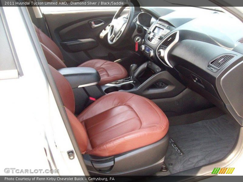 Diamond Silver / Black/Saddle 2011 Hyundai Tucson Limited AWD