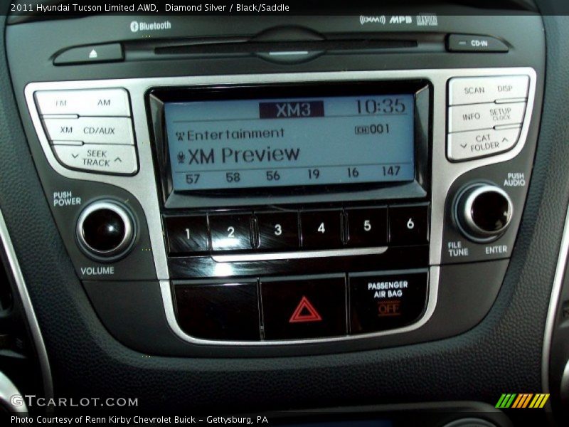 Diamond Silver / Black/Saddle 2011 Hyundai Tucson Limited AWD