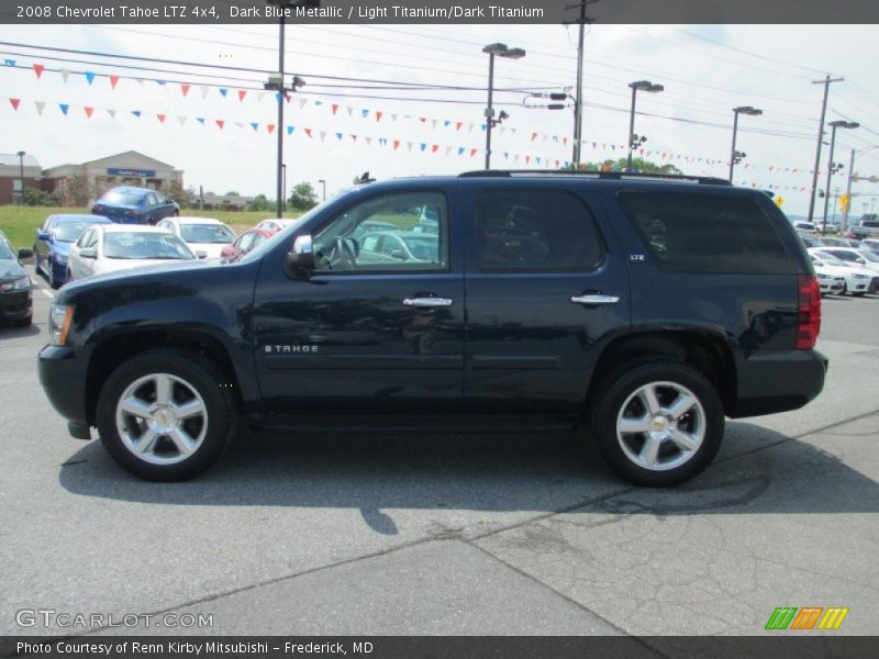 Dark Blue Metallic / Light Titanium/Dark Titanium 2008 Chevrolet Tahoe LTZ 4x4
