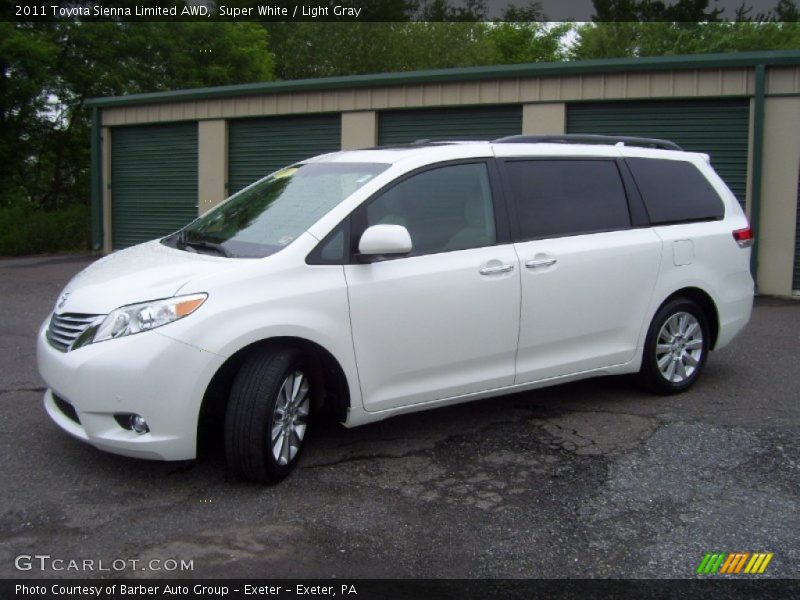 Super White / Light Gray 2011 Toyota Sienna Limited AWD