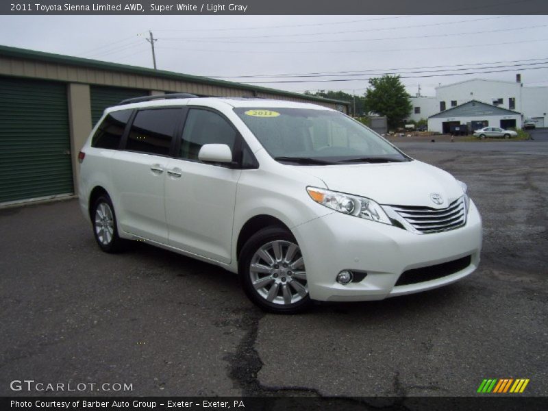 Super White / Light Gray 2011 Toyota Sienna Limited AWD