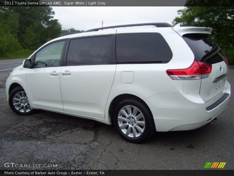 Super White / Light Gray 2011 Toyota Sienna Limited AWD