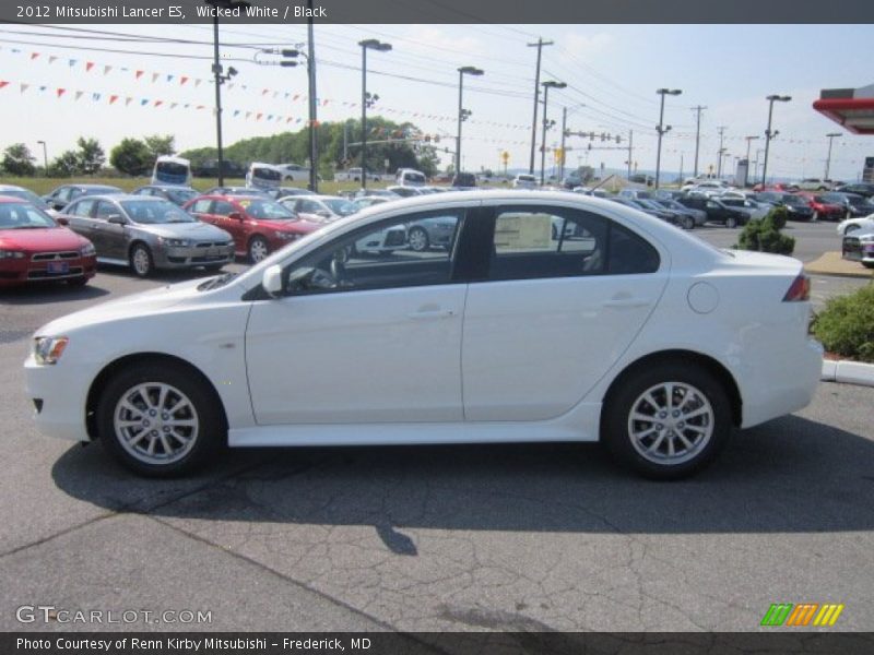 Wicked White / Black 2012 Mitsubishi Lancer ES