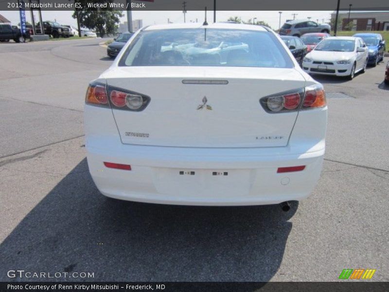 Wicked White / Black 2012 Mitsubishi Lancer ES