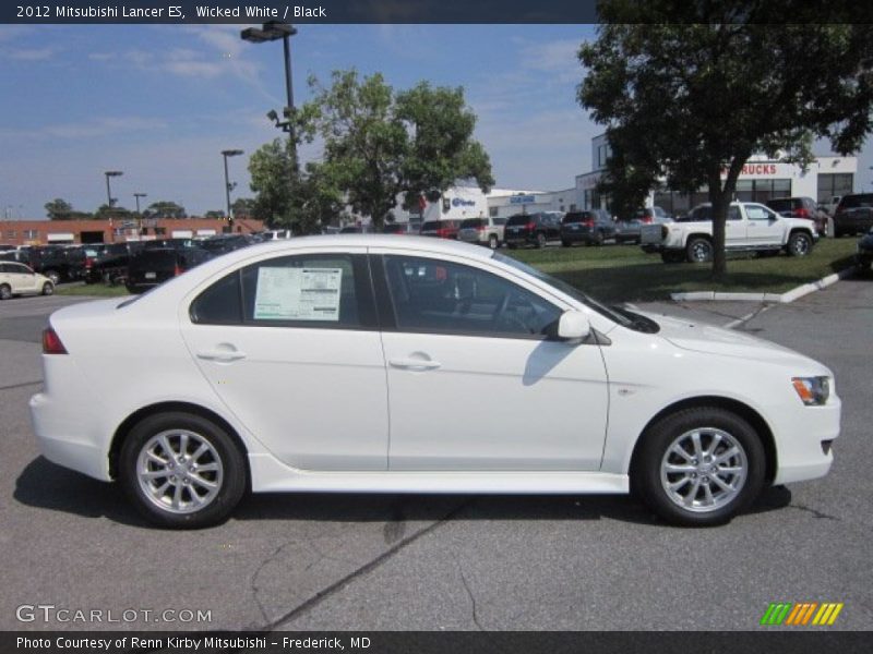 Wicked White / Black 2012 Mitsubishi Lancer ES