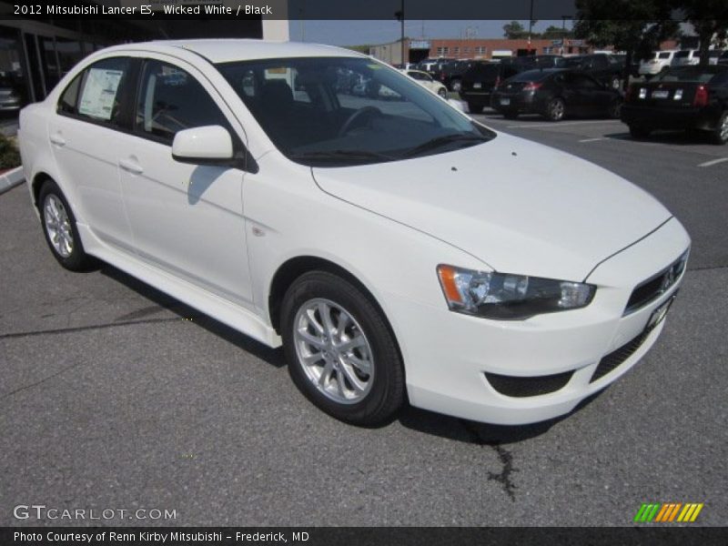 Wicked White / Black 2012 Mitsubishi Lancer ES