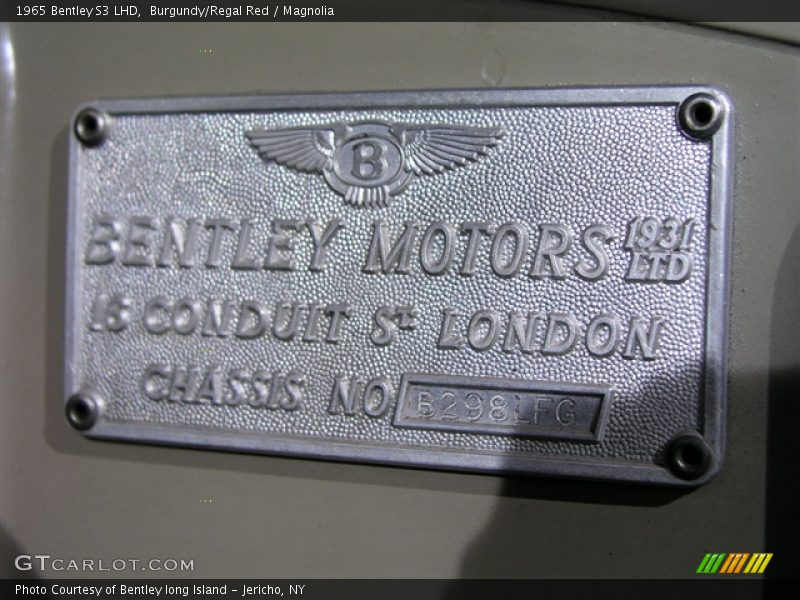 Burgundy/Regal Red / Magnolia 1965 Bentley S3 LHD