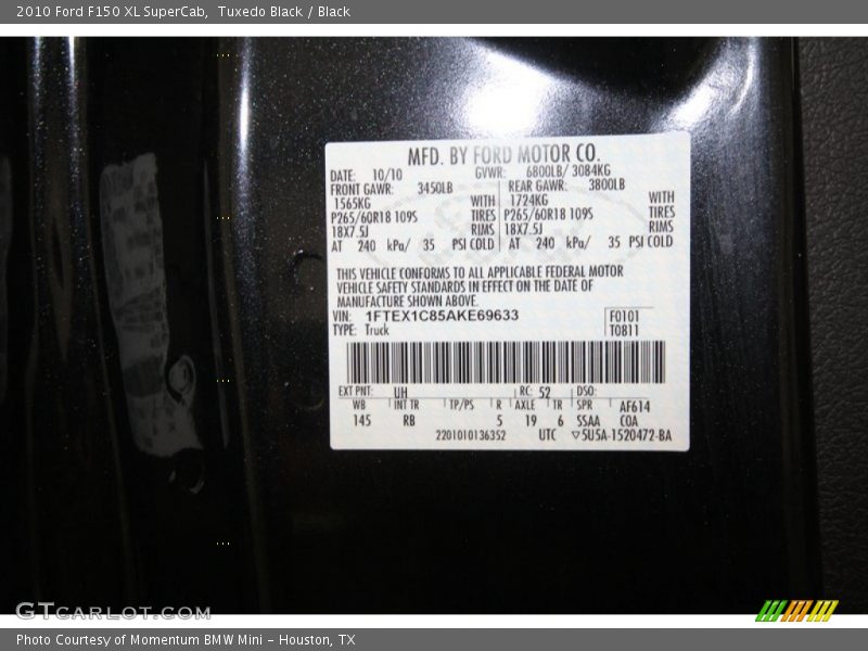 Tuxedo Black / Black 2010 Ford F150 XL SuperCab