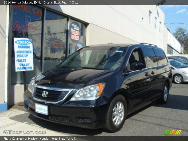 Crystal Black Pearl / Gray 2010 Honda Odyssey EX-L