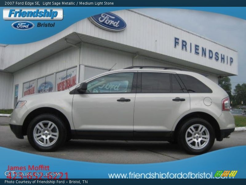 Light Sage Metallic / Medium Light Stone 2007 Ford Edge SE