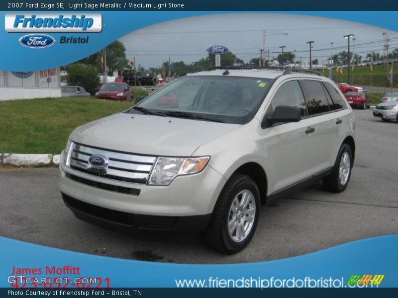 Light Sage Metallic / Medium Light Stone 2007 Ford Edge SE