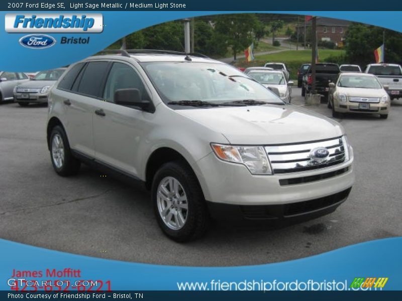 Light Sage Metallic / Medium Light Stone 2007 Ford Edge SE