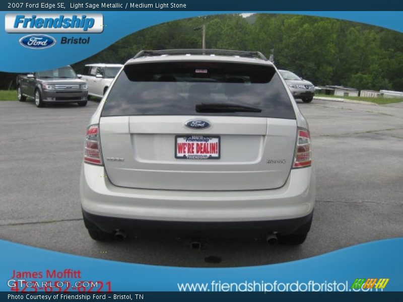 Light Sage Metallic / Medium Light Stone 2007 Ford Edge SE