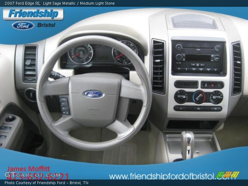 Light Sage Metallic / Medium Light Stone 2007 Ford Edge SE