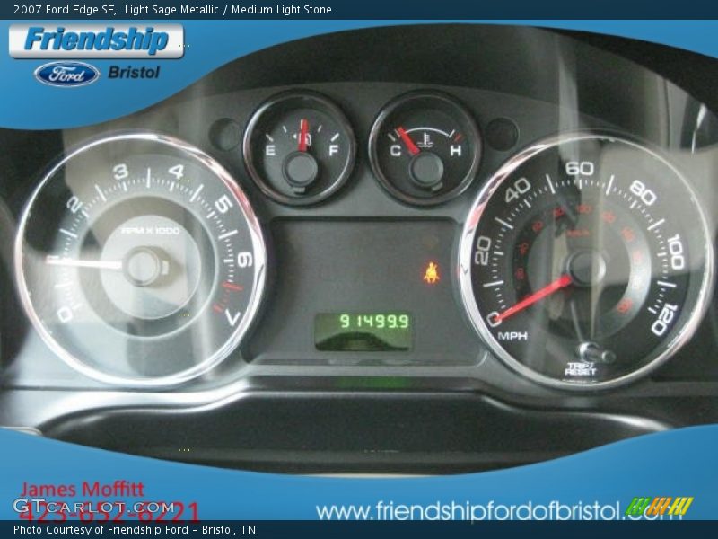 Light Sage Metallic / Medium Light Stone 2007 Ford Edge SE