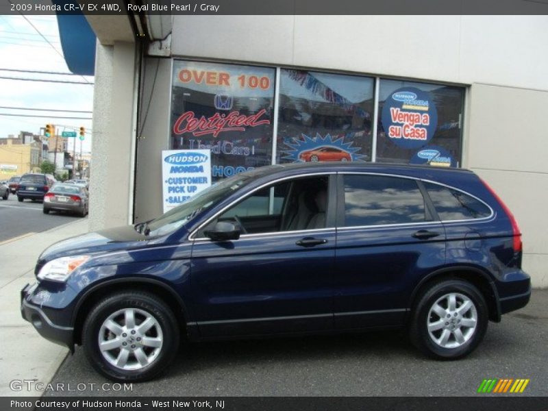 Royal Blue Pearl / Gray 2009 Honda CR-V EX 4WD