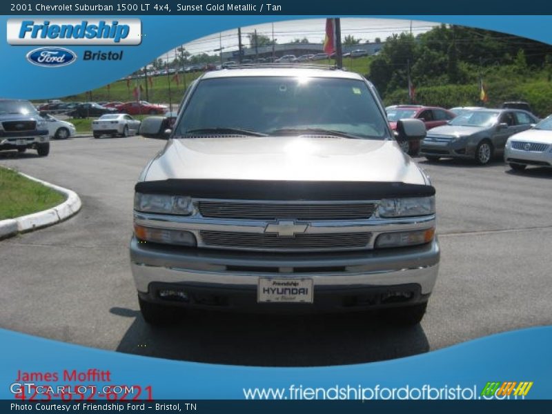 Sunset Gold Metallic / Tan 2001 Chevrolet Suburban 1500 LT 4x4