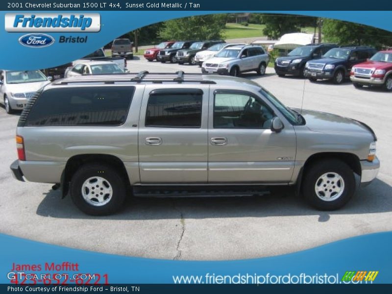 Sunset Gold Metallic / Tan 2001 Chevrolet Suburban 1500 LT 4x4