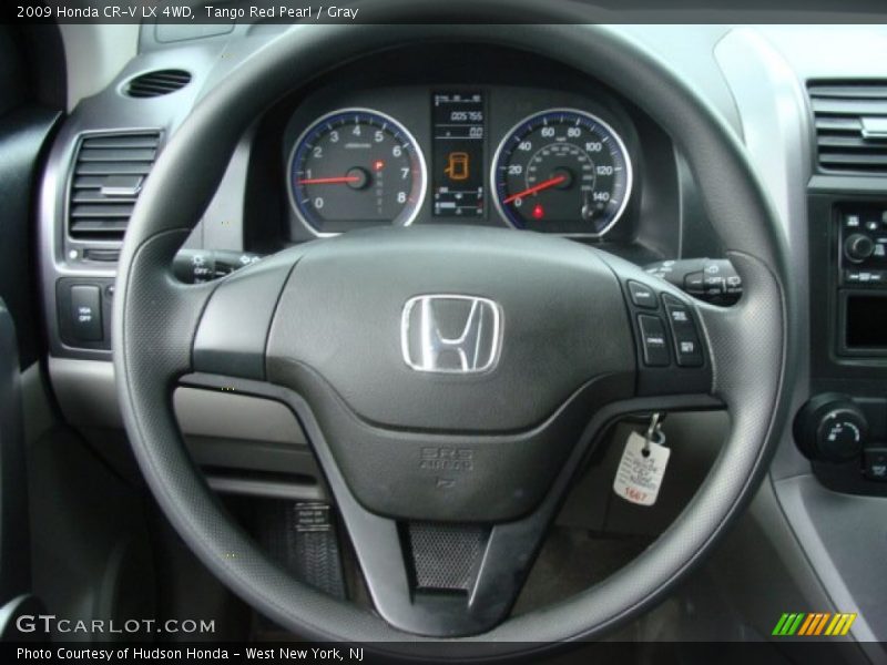 Tango Red Pearl / Gray 2009 Honda CR-V LX 4WD