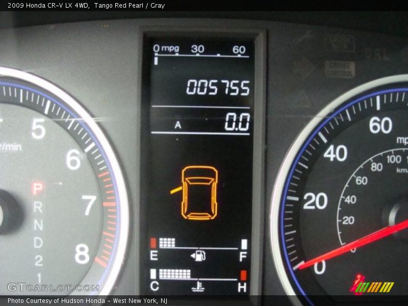 Tango Red Pearl / Gray 2009 Honda CR-V LX 4WD