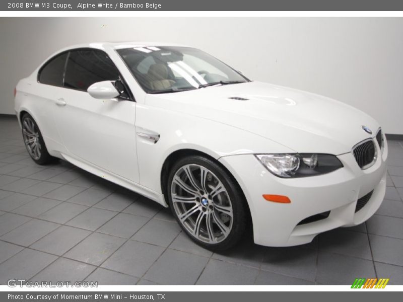 Alpine White / Bamboo Beige 2008 BMW M3 Coupe