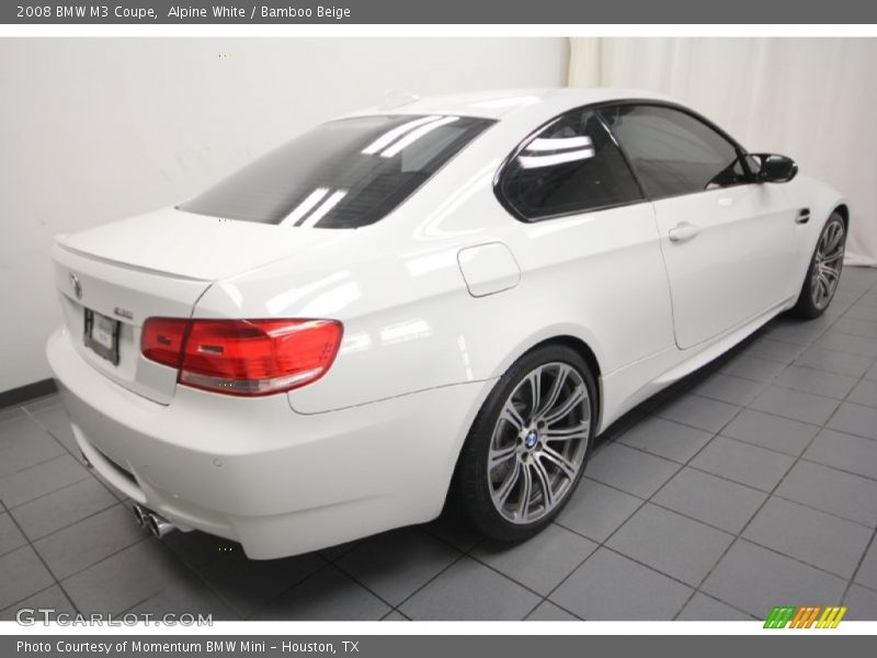 Alpine White / Bamboo Beige 2008 BMW M3 Coupe
